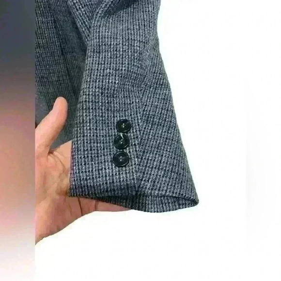 LL Bean Womens Sz 6P Tweed Wool Button Front Classic Blazer Pockets Notch Collar - Picture 3 of 10